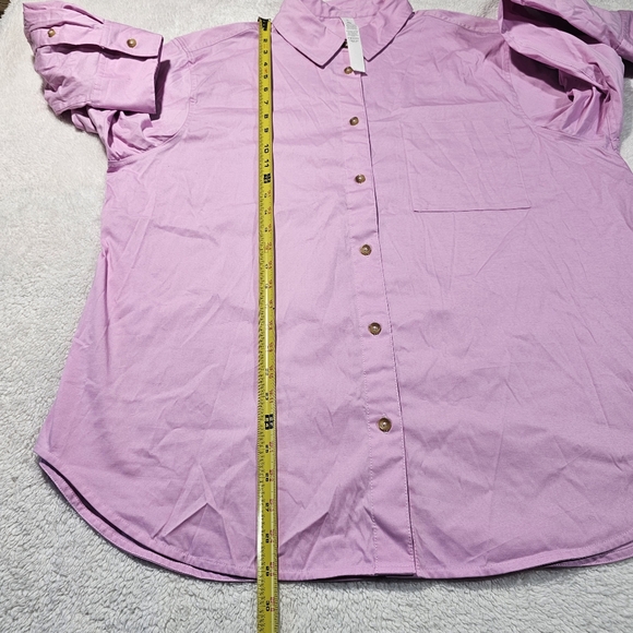 Lululemon Relaxed-Fit Poplin Button Down Shirt vitapink VITP size XL - Picture 11 of 11